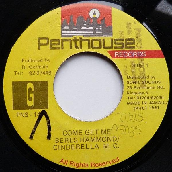 Beres Hammond / Cinderella M.C. : Come Get Me (7")