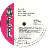 Rosco Gordon : The Best Of Rosco Gordon Volume One (LP, Comp, Mono)