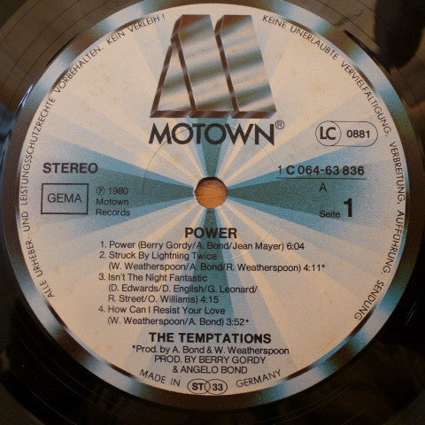 The Temptations : Power (LP, Album)
