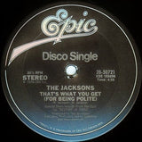 The Jacksons : Shake Your Body (Down To The Ground) (European Version) (12", Single)
