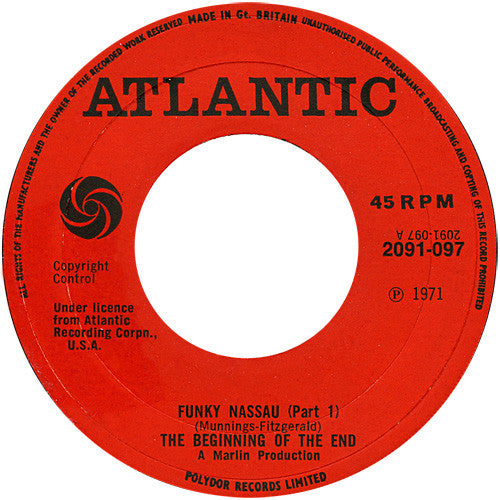 The Beginning Of The End : Funky Nassau (7")