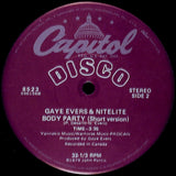 Gaye Evers & Nitelite : Body Party (12", Single, Los)