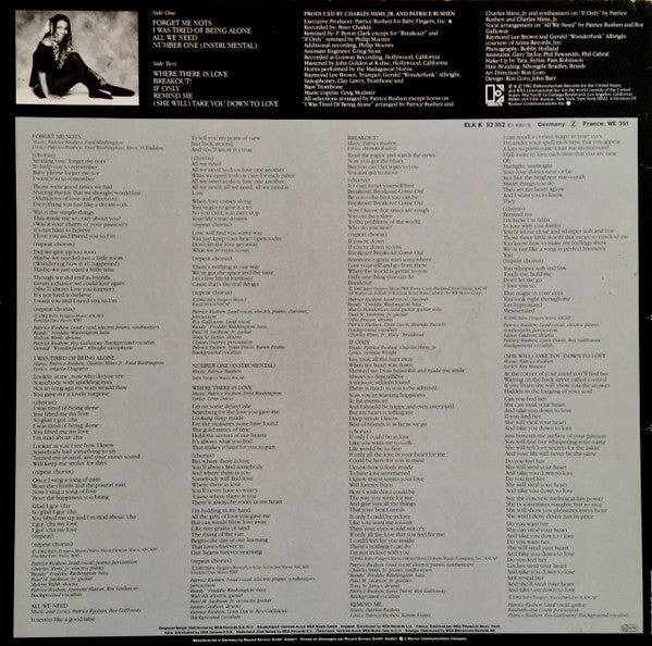 Patrice Rushen : Straight From The Heart (LP, Album)
