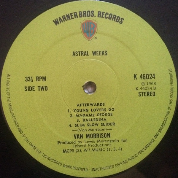 Van Morrison : Astral Weeks (LP, Album, RE)