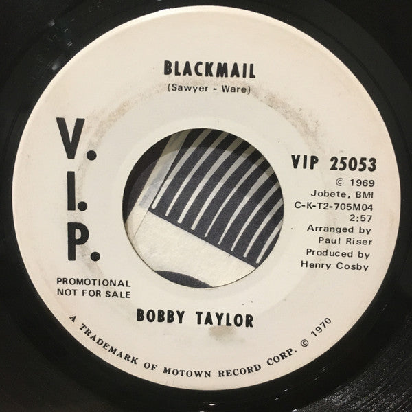 Bobby Taylor : Blackmail (7", Single, Promo)