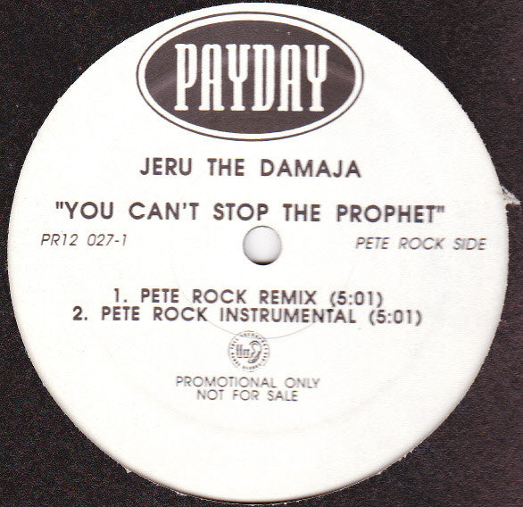 Jeru The Damaja : You Can't Stop The Prophet (12", Promo)