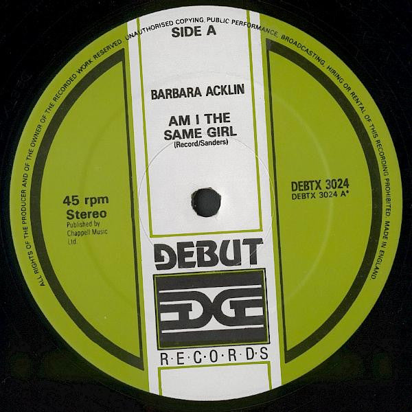 Barbara Acklin : Am I The Same Girl (12")