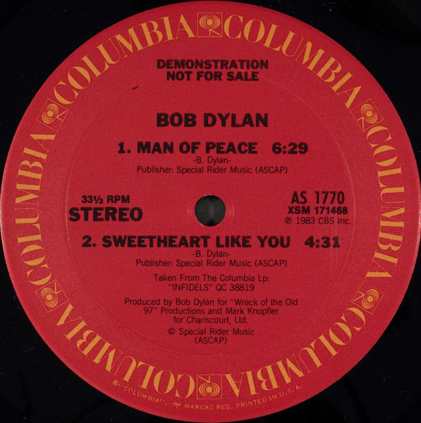 Bob Dylan : Man Of Peace (12", Promo)
