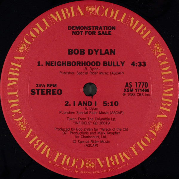 Bob Dylan : Man Of Peace (12", Promo)