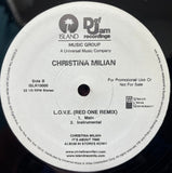 Christina Milian : L.O.V.E. (Red One Remix) (12", Promo)