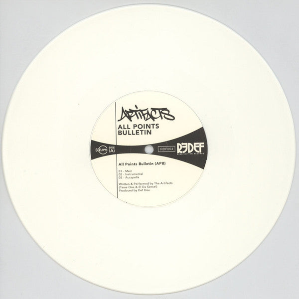 The Artifacts* : APB (All Points Bulletin) (10", Maxi, Whi)