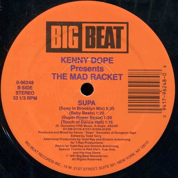 Kenny "Dope" Gonzalez Presents The Mad Racket : Supa (12")