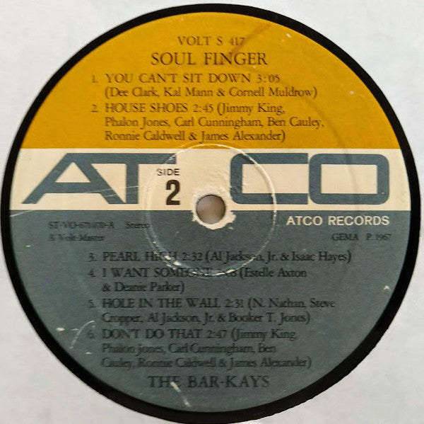Bar-Kays : Soul Finger (LP, Album)