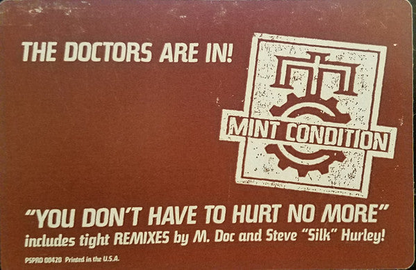 Mint Condition : You Don't Have To Hurt No More (12", Promo)