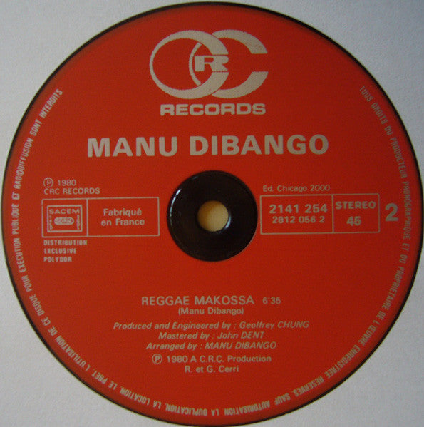 Manu Dibango : Goro City / Reggae Makossa (12", Single)