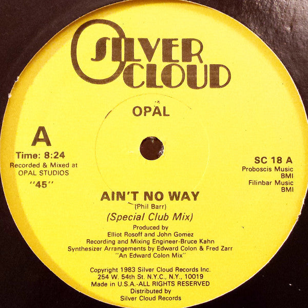 Opal (3) : Ain't No Way (12")