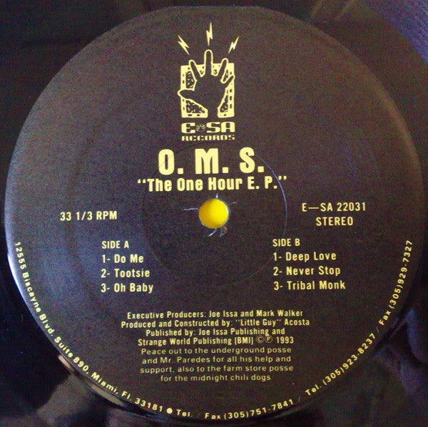 O.M.S. (2) : The One Hour E.P. (12", EP)