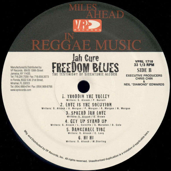 Jah Cure : Freedom Blues (LP, Album)