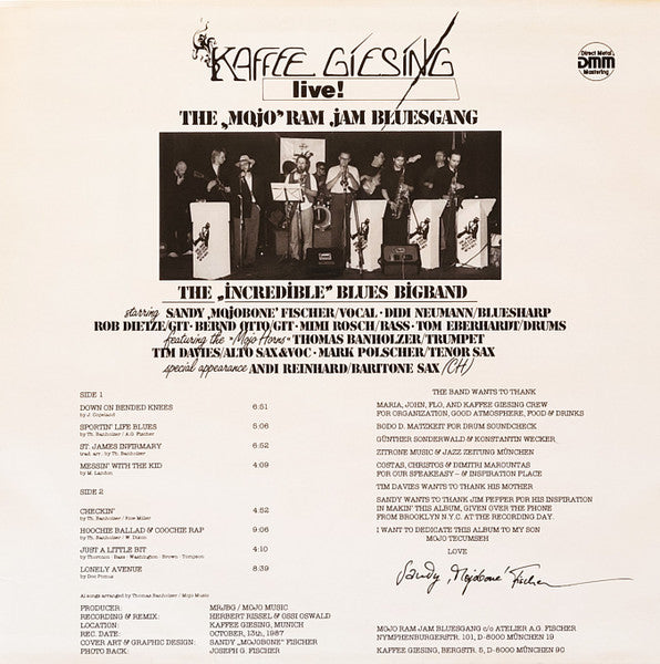 The "Mojo" Ram Jam Bluesgang : Blues Is (...Live At The Kaffee Giesing, Munich...) (LP, Album)