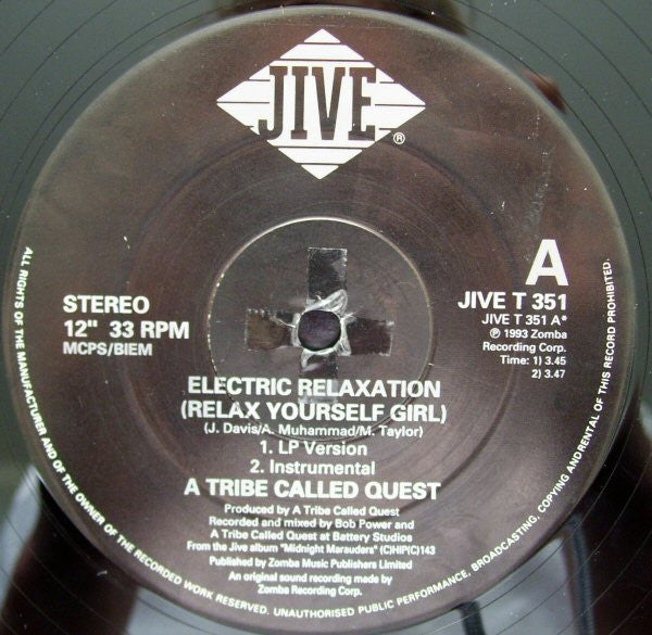 A Tribe Called Quest : Electric Relaxation (Relax Yourself Girl) (12", Single)