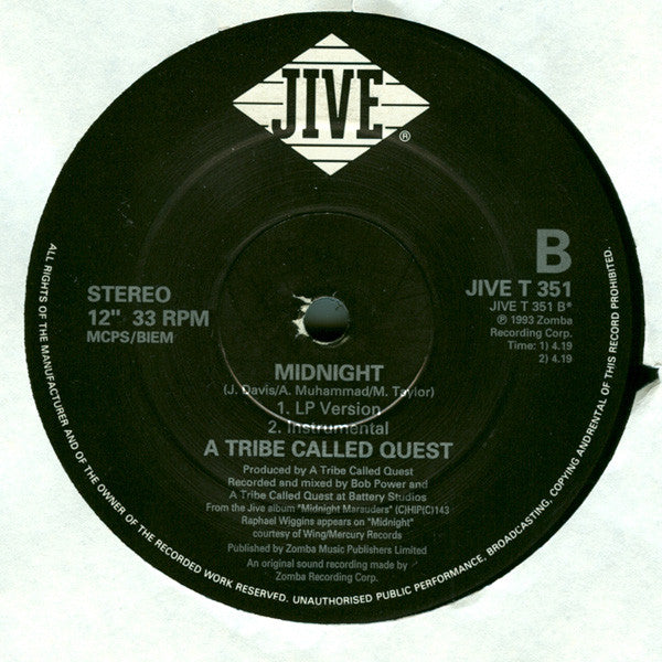 A Tribe Called Quest : Electric Relaxation (Relax Yourself Girl) (12", Single)