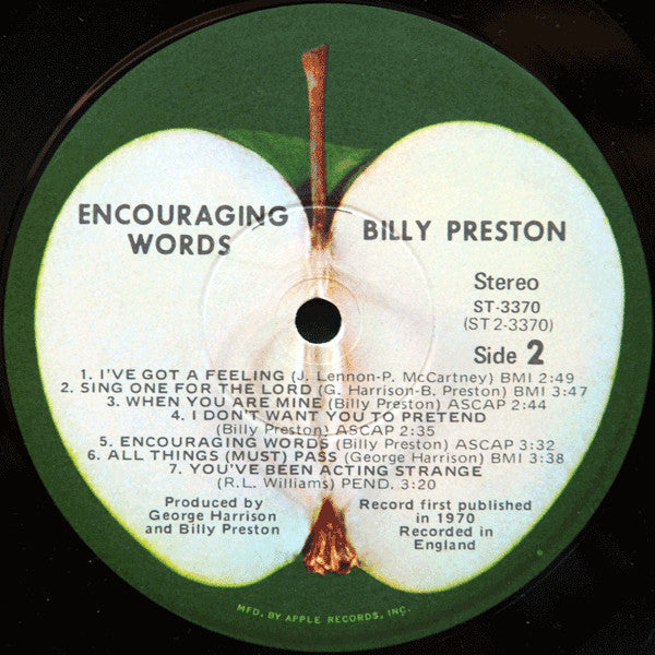 Billy Preston : Encouraging Words (LP, Album, Win)