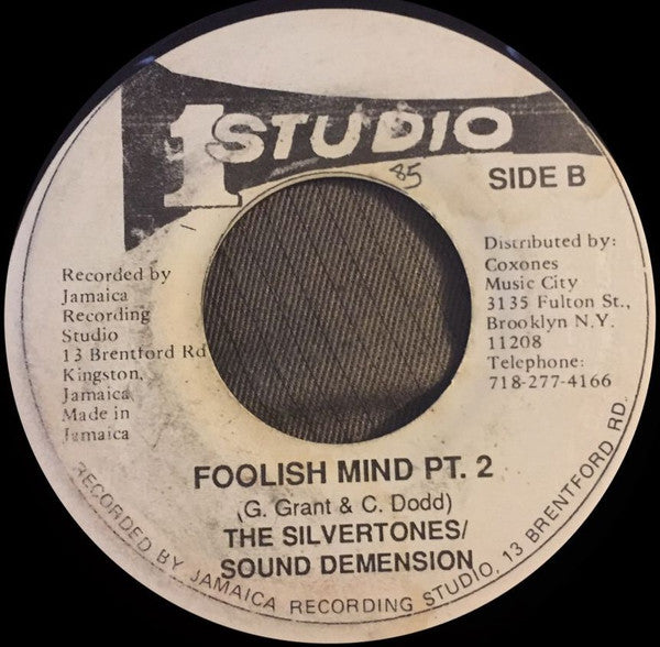The Silvertones : Foolish Mind (7")
