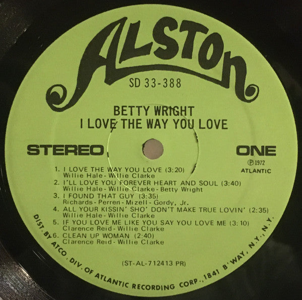 Betty Wright : I Love The Way You Love (LP, Album, Pre)