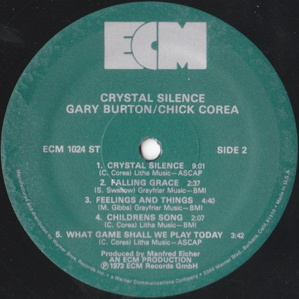 Gary Burton / Chick Corea : Crystal Silence (LP, Album, RE)