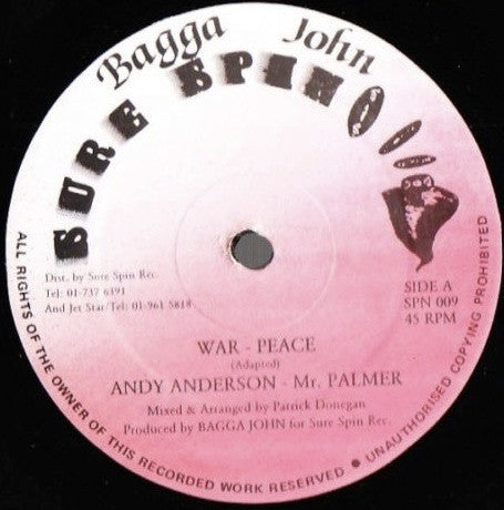 Andy Anderson (6), Mr. Palmer : War - Peace  (12")