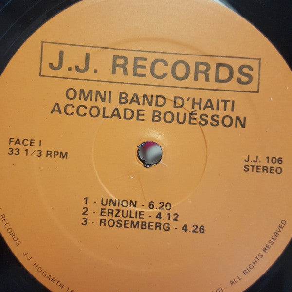 Omni Band D'Haiti : Accolade Bouésson (LP)