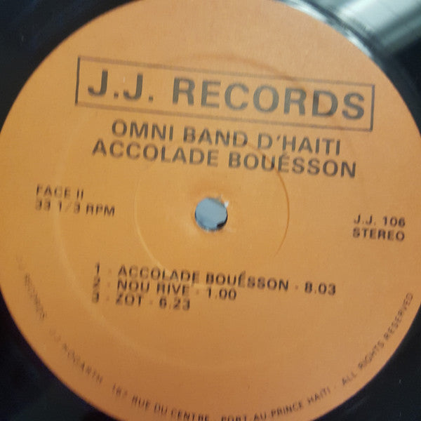 Omni Band D'Haiti : Accolade Bouésson (LP)
