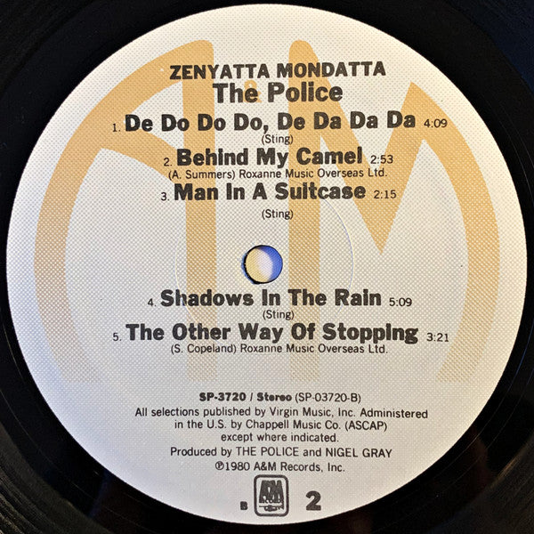 The Police : Zenyatta Mondatta (LP, Album, RE, B -)