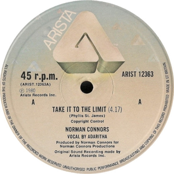 Norman Connors : Take It To The Limit (12")