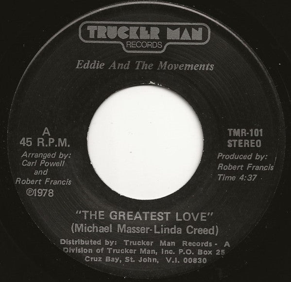 Eddie And The Movements : The Greatest Love (7", Single)