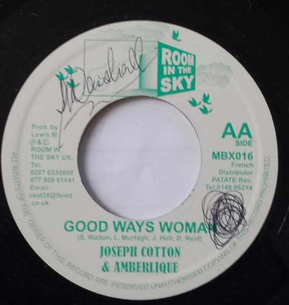 Amberlique* Featuring Tracey Reid & A.J. Franklin / Joseph Cotton & Amberlique* : I'll Be Lonely / Good Ways Woman (7")