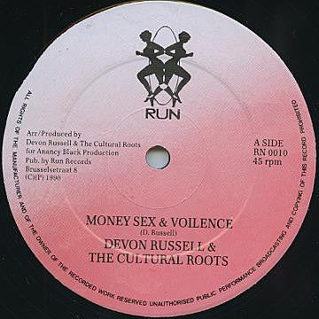 Devon Russell & Cultural Roots : Money Sex & Voilence (12")