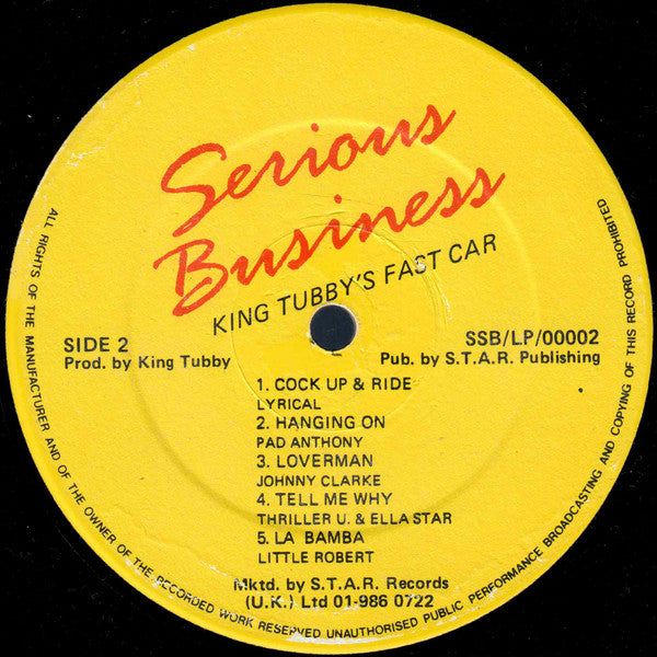 Various : King Tubby's Fast Car (LP, Comp)