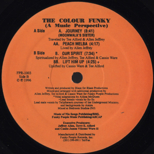 Blaze : The Colour Funky EP (A Music Perspective) (12", EP)