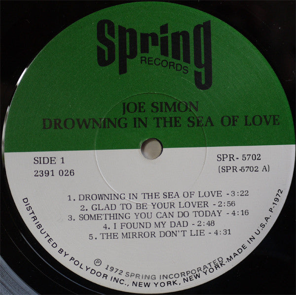 Joe Simon : Drowning In The Sea Of Love (LP, Album, Scr)