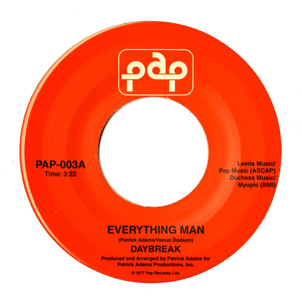 Daybreak : Everything Man / I Need Love (7", RE)