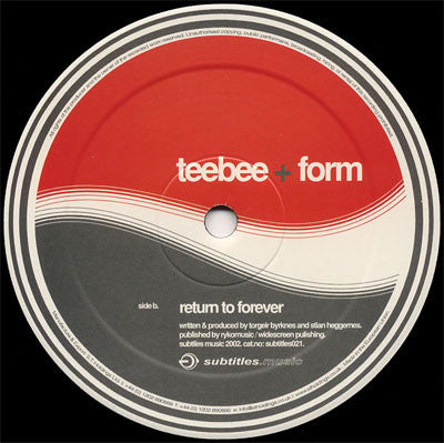 Teebee + Form* : Shape #1 / Return To Forever (12")