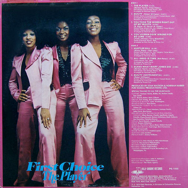First Choice : The Player (LP, Album, BW )