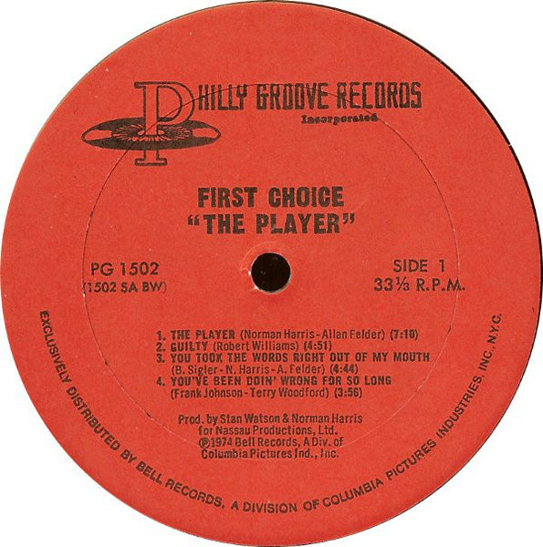 First Choice : The Player (LP, Album, BW )