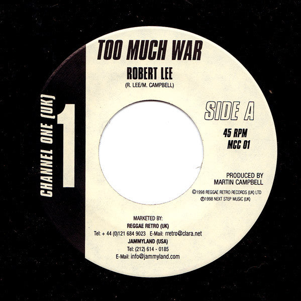 Robert Lee (2) : Too Much War (7")