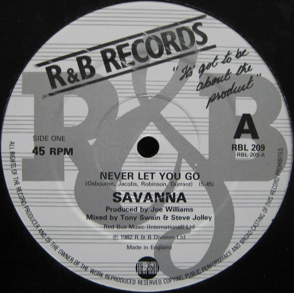 Savanna (2) : Never Let You Go (12")