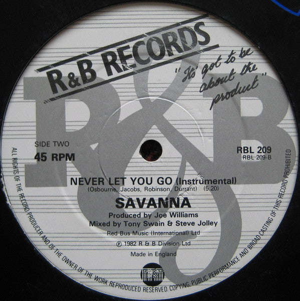 Savanna (2) : Never Let You Go (12")