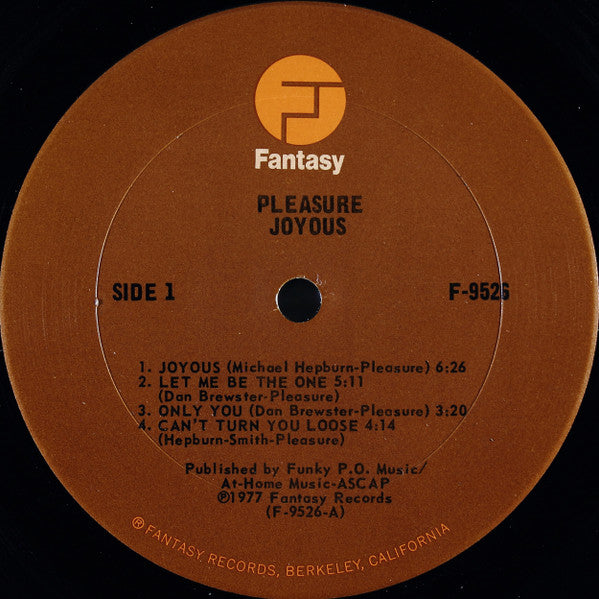 Pleasure (4) : Joyous (LP, Album, San)