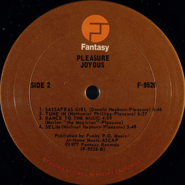 Pleasure (4) : Joyous (LP, Album, San)