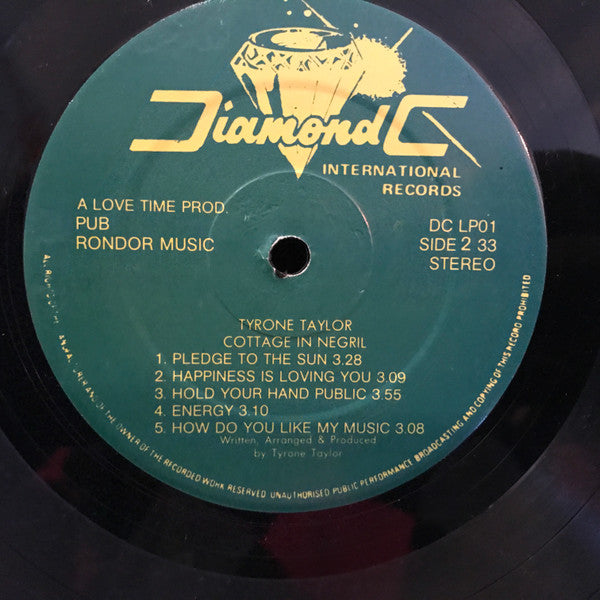 Tyrone Taylor : Cottage In Negril (LP, Album)